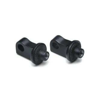 Kuryakyn Front Splined Peg Adapters For Harley Davidson Sportster Motorcycles In Satin Black Finish (8896)