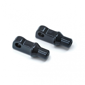 Kuryakyn Tapered Peg Adapters For Harley Davidson Sportster Motorcycles In Gloss Black Finish (8887)