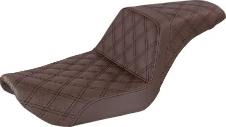 Saddlemen Step-Up Front & Rear LS 2-Up Seat in Brown For 1996-2003 FXD Dyna Models (896-04-175BR)