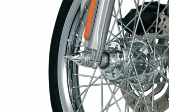 Kuryakyn Twisted Axle Caps For Later Models Of Harley Davidson Motorcycles In Chrome Finish (1219)