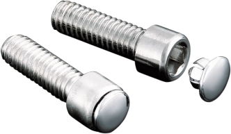 Kuryakyn Hot Spots Custom End Plugs For 1/4 Inch Allen Bolts In Chrome Finish (Pack of 10) (8114)