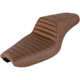 Saddlemen Step-Up TR Front & LS Rear 2-Up Seat (4.5G Tank) In Brown For 2004-2020 XL Sportster Models (807-03-176BR)