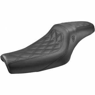 Saddlemen Standard X Lutzka Pro Series 2-Up Seat (3.3G Tank) in Black For 2004-2020 XL Sportster Models (GL80711DB)