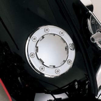 Kuryakyn Non-Vented Flush Mount Gas Cap In Chrome Finish For Harley Davidson Motorcycles (8310)