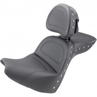 Saddlemen Explorer Special 2-Up Seat With Driver's Backrest in Black With Chrome Studs For 2018-2023 FXBR/FXBRS Breakout Models (818-31-040)