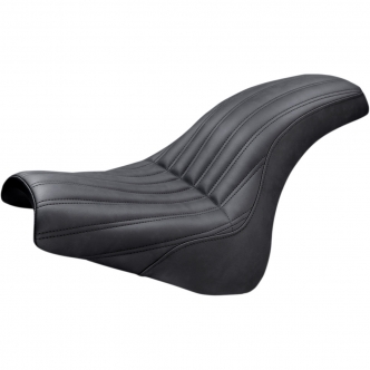 Saddlemen Knuckle Profiler 2-Up Seat in Black For 2018-2023 Fat Bob FXFB/FXFBS Models (818-28-047K)