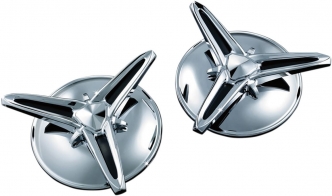 Kuryakyn Knock-Off Center Caps In Chrome Finish For Harley Davidson 2009-2023 Trike Models (1243)