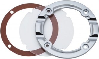 Kuryakyn Clear Trap Door For Standard & Blood Groove Hypercharger In Chrome Finish (8746)