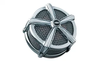Kuryakyn Mach 2 Air Cleaner In Chrome Finish For Harley Davidson & Custom Motorcycle Applications (9451)