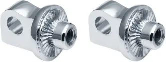 Kuryakyn Adjustable Stop Splined Peg Adapters In Chrome Finish (6774)