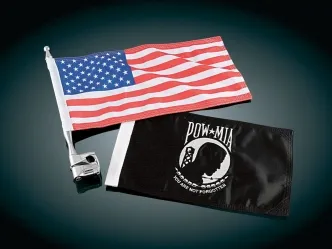 Kuryakyn Vertical Flag Mount Kit In Chrome Finish For 1/2 Inch Tubing (4254)