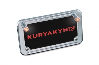 Kuryakyn L.E.D. License Plate Illuminators With Red Accent Light In Chrome Finish (9398)