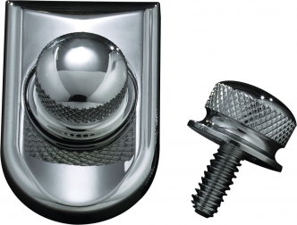 Kuryakyn Knurled Seat Screw And Beauty Combo Kit In Chrome Finish For Harley Davidson Motorcycles (9035)