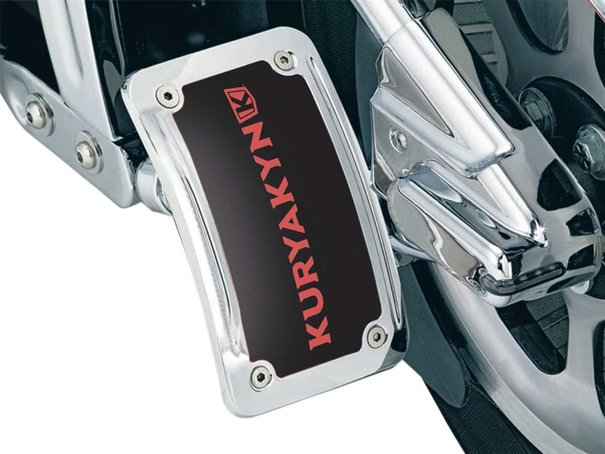 Kuryakyn Lighted Curved Vertical Side Mount License Plate Holder In