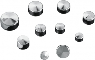 Kuryakyn Kool Kaps For 1/4 Inch Hex head Bolts In Chrome Finish (2442)