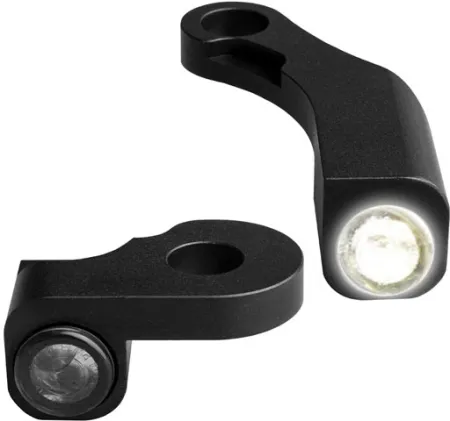 Heinz Bikes NANO Series LED Turn Signals H-D Handlebars in Black Finish With Position Light For 2018-2023 Softail Models (HBTSN-FL18-PL)