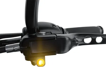 Heinz Bikes NANO Series LED Turn Signals H-D Handlebars in Black Finish For 2000-2014 Softail (Except Breakout And S With Hydraulic Clutch) Models (HBTSN-FL-14)