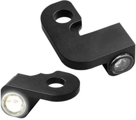 Heinz Bikes NANO Series LED Turn Signals H-D Handlebars in Black Finish With Position Light For 2000-2014 Softail (Except Breakout And S With Hydraulic Clutch) Models (HBTSN-FL-14-PL)