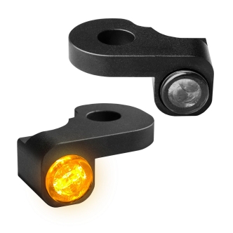 Heinz Bikes NANO Series LED Turn Signals H-D Handlebars in Black Finish For 2014-2017 S Models (HBTSN-S14)