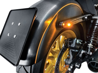 Heinz Bikes NANO Series Winglets Turn Signals in Black Finish For 1999-2020 H-D Models (HBWLN)