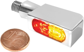 Heinz Bikes BLOKK-Line Micro Series 3-In-1 LED Turn Signal in Chrome Finish For Universal Use (HBBL-M-3TS-1-C)