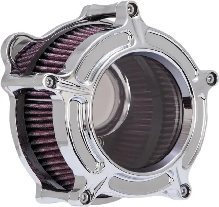 Roland Sands Design Clarion TBW Air Cleaners in Chrome Finish For 2008-2017 Twin Cam With Throttle By Wire Models (0206-2128-CH)