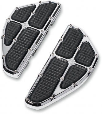 Roland Sands Design Traction Passenger Floorboard in Chrome Finish For 1986-2017 FLT, FLHT/R/X, FLTR/X, FLSTC/F Models (0036-1013-CH)