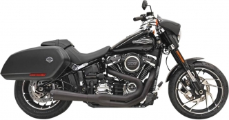 Bassani Exhaust Road Rage Megaphone 2-Into-1 Exhaust System in Black Finish For 2018-2023 Softail Sport Glide Models (1S82RB)