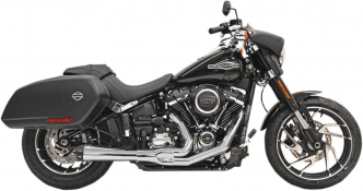 Bassani Exhaust 4 Inch Diameter Road Rage With Megaphone Mufflers Exhaust System 2-Into-1 in Chrome Finish For 2018-2023 Softail Sport Glide Models (1S81R)