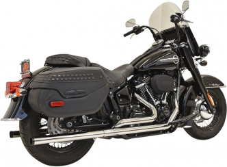 Bassani Exhaust 2-1/4 Inch Diameter Straight-Cut Dual Exhaust System 2-Into-2 in Chrome Finish For 2018-2023 Softail Deluxe & Heritage Classic Models (1S96P)