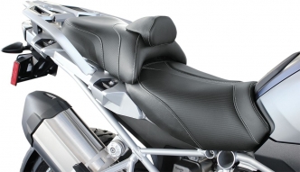 Saddlemen Adventure Tour Low 2 Piece 2-Up Carbon Look Seat With Lumbar Rest For BMW 2013-2022 R1200GS/R1250GS Models (0810-BM33LR)