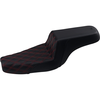Saddlemen Step Up Seat With Red Stitching For Harley Davidson 2004-2022 Sportster Models (807-11-172RD)