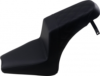 Saddlemen Step Up Passenger Lattice Stitch Diamond 2-Up Seat in Black For 2015-2020 Indian Scout Models (I18-33-173)