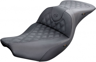 Saddlemen Touring Heated Roadsofa LS 2-Up Seat in Black For 2014-2020 Indian Models (I14-07-182HCT)