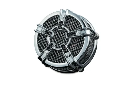 Kuryakyn Mach 2 Co-Ax Air Cleaner In Chrome Finish For Harley Davidson 1991-2006 Sportster Motorcycles With CV Carb (9567)