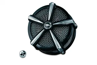 Kuryakyn Mach 2 Air Cleaner In Black & Chrome Finish For Harley Davidson 2007-2020 Sportster Motorcycles (9549)