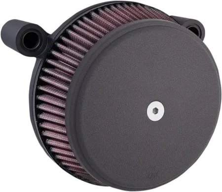 Arlen Ness Smooth Stage 1 Big Sucker Air Cleaner Kit In Black With Pre-Oiled Filter For Harley Davidson 1999-2017 Twin Cam (Exc. E-Throttle & 99-01 FLT) (18-326)