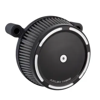 Arlen Ness Slot Track Stage 1 Big Sucker Air Cleaner Kit In Black With Synthetic Air Filter For Harley Davidson 1999-2017 Twin Cam (Exc. E-Throttle & 99-01 FLT) (50-836)