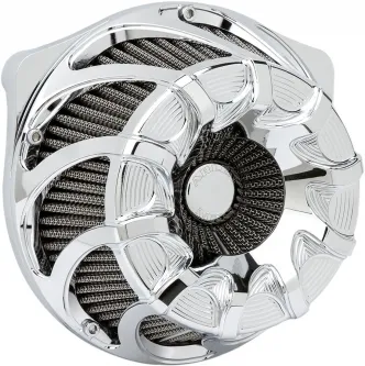 Arlen Ness Drift Inverted Series Air Cleaner Kit In Chrome Finish For Harley Davidson 1999-2017 Twin Cam (Exc. E-Throttle & 99-01 FLT) (18-982)