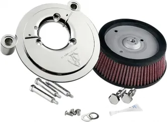 Arlen Ness Big Sucker Stage 1 Air Cleaner Kit With Standard Backing Plate & Pre-Oiled Filter For Harley Davidson 2008-2016 FLT, 2016-2017 FLST & FXDLS (18-510)