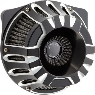 Arlen Ness Deep Cut Inverted Air Cleaner Kit In Black Finish For Harley Davidson 1999-2017 Twin Cam (Exc. E-Throttle & 99-01 FLT) (18-929)