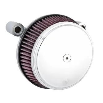 Arlen Ness Smooth Stage 1 Big Sucker Air Cleaner Kit In Chrome Finish With Pre-Oiled Filter For Harley Davidson 1999-2017 Twin Cam (Exc. E-Throttle & 99-01 FLT) (18-321)