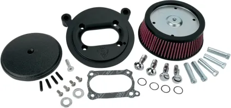 Arlen Ness Smooth Stage 1 Big Sucker Air Cleaner Kit In Black With Pre-Oiled Filter For Harley Davidson 1999-2001 FLT Models (18-328)