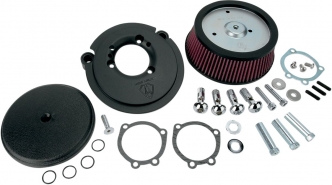 Arlen Ness Smooth Stage 1 Big Sucker Air Cleaner Kit In Black With Pre-Oiled Filter For Harley Davidson 1988-2020 Sportster Models (18-329)