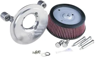 Arlen Ness Big Sucker Stage 1 Air Cleaner Kit With Standard Backing Plate & Pre-Oiled Filter For Harley Davidson 1991-2022 Sportster Models (18-803)