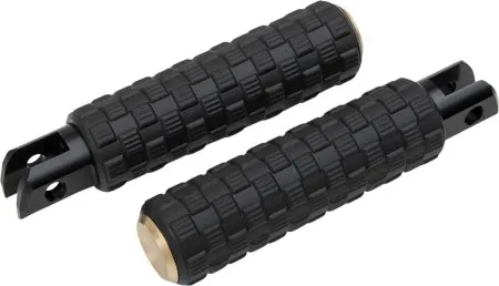 Arlen Ness Brass Air Trax Fusion Rider Footpegs in Black/Brass Finish For 2018-2025 Softail & 2021-2025 Sportster RH Models (07-958)
