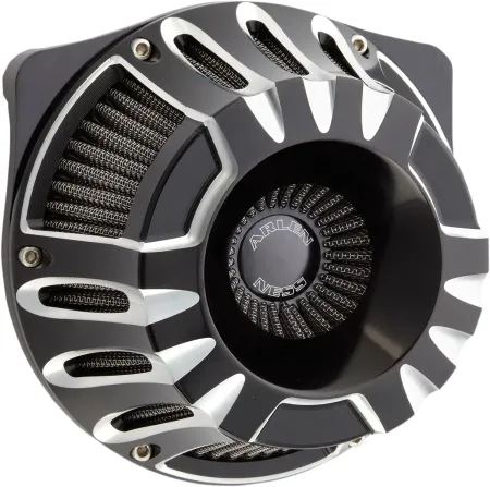 Arlen Ness Deep Cut Inverted Air Cleaner Kit In Black Finish For Harley Davidson 2008-2016 FLT & 2016-2017 FLST & FXDLS Models (18-927)
