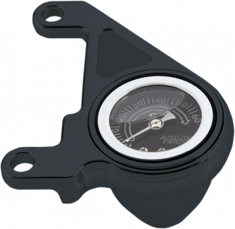 Arlen Ness Oil Pressure Gauge Kit Radius In Black Finish For 1999-2017 Twin Cam (15-675)