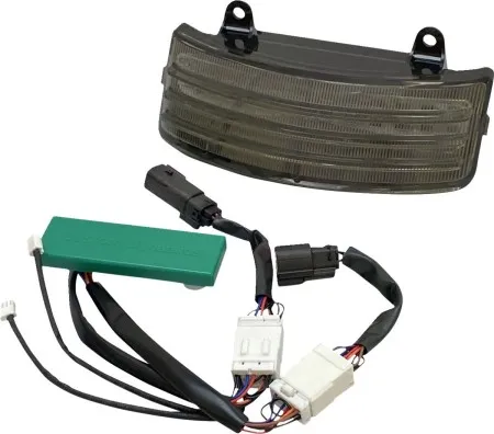 Custom Dynamics ProBEAM Dual Intensity L.E.D. TriBAR Fender Light With Smoke Lens For Harley Davidson 2010-2013 Street Glide & Road Glide Motorcycles (PB-TRI-2-SMOKE)