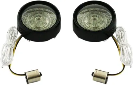 Custom Dynamics ProBEAM HDI Bullet Bezel Dynamic Ringz L.E.D. Front Turn Signals In Black With Smoke Lens For Harley Davidson Motorcycles (PB-BB-AW-1156BS)